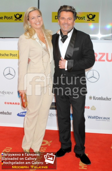 01.02.2014 Thomas Anders and Claudia Anders at the Golden Camera