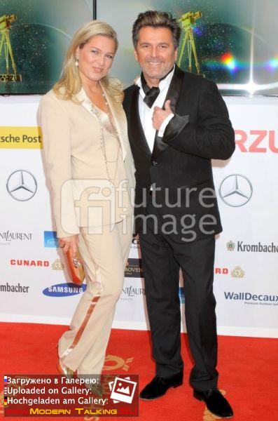 01.02.2014 Thomas Anders and Claudia Anders at the Golden Camera