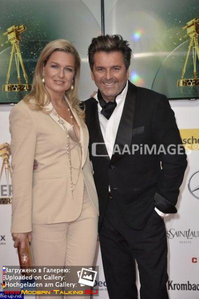 01.02.2014 Thomas Anders and Claudia Anders at the Golden Camera