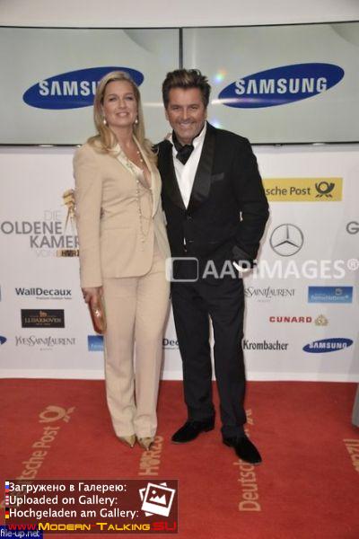 01.02.2014 Thomas Anders and Claudia Anders at the Golden Camera