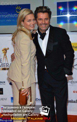 01.02.2014 Thomas Anders and Claudia Anders at the Golden Camera