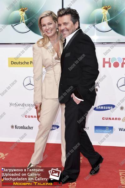 01.02.2014 Thomas Anders and Claudia Anders at the Golden Camera