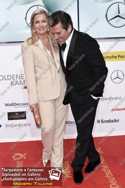 01.02.2014 Thomas Anders and Claudia Anders at the Golden Camera