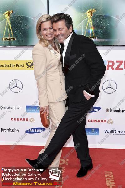 01.02.2014 Thomas Anders and Claudia Anders at the Golden Camera