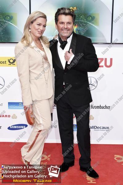 01.02.2014 Thomas Anders and Claudia Anders at the Golden Camera