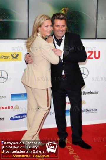 01.02.2014 Thomas Anders and Claudia Anders at the Golden Camera