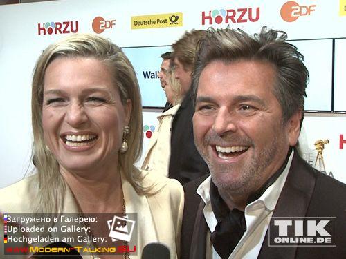 01.02.2014 Thomas Anders and Claudia Anders at the Golden Camera