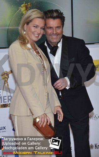 01.02.2014 Thomas Anders and Claudia Anders at the Golden Camera