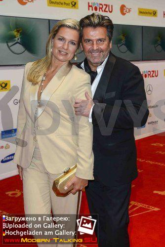 01.02.2014 Thomas Anders and Claudia Anders at the Golden Camera