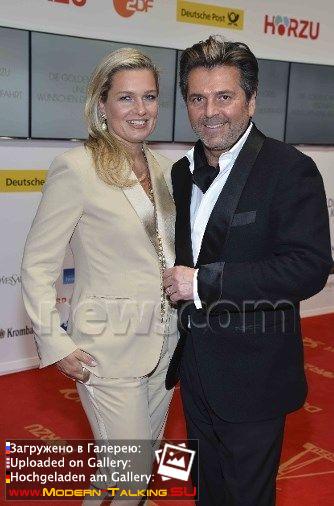01.02.2014 Thomas Anders and Claudia Anders at the Golden Camera