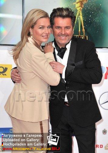 01.02.2014 Thomas Anders and Claudia Anders at the Golden Camera