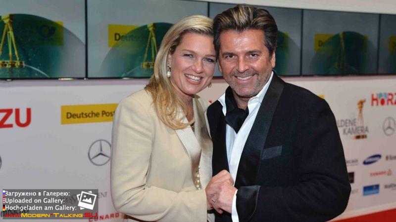01.02.2014 Thomas Anders and Claudia Anders at the Golden Camera