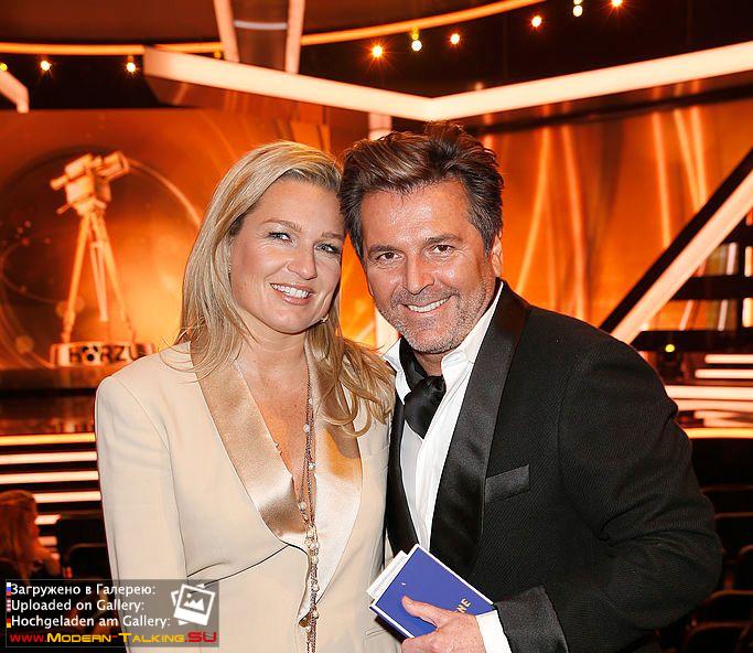 01.02.2014 Thomas Anders and Claudia Anders at the Golden Camera
