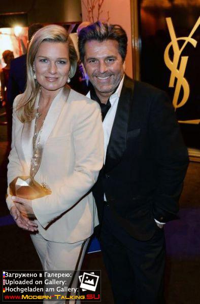 01.02.2014 Thomas Anders and Claudia Anders at the Golden Camera