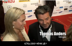 01.02.2014 Thomas Anders and Claudia Anders at the Golden Camera