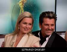 01.02.2014 Thomas Anders and Claudia Anders at the Golden Camera