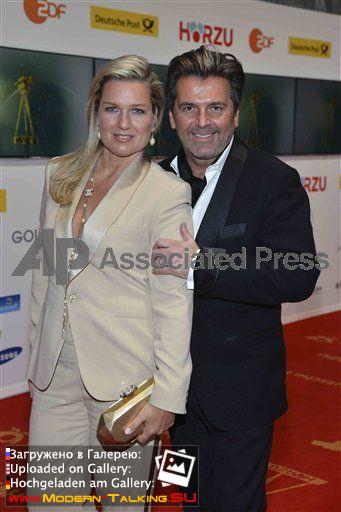 1.02.2014 Thomas Anders and Claudia Anders at the Golden Camera