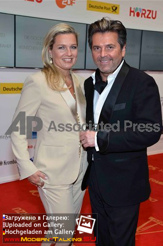 1.02.2014 Thomas Anders and Claudia Anders at the Golden Camera
