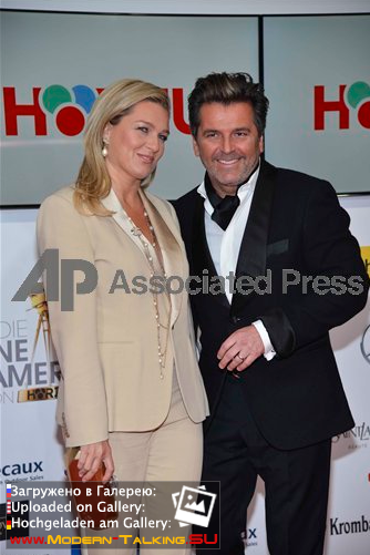 1.02.2014 Thomas Anders and Claudia Anders at the Golden Camera