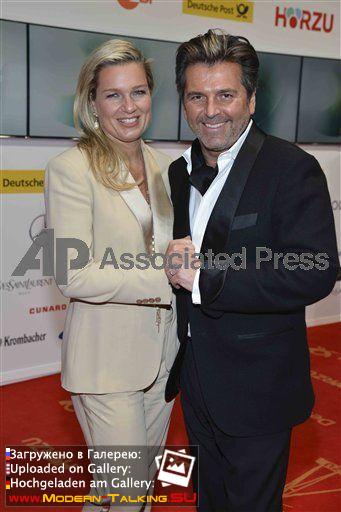 1.02.2014 Thomas Anders and Claudia Anders at the Golden Camera