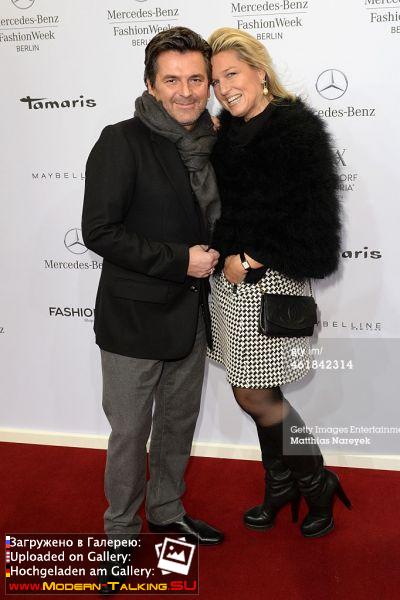 20.01.2015 Thomas Anders and Claudia Fashion Week-Berlin