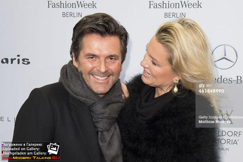 20.01.2015 Thomas Anders and Claudia Fashion Week-Berlin