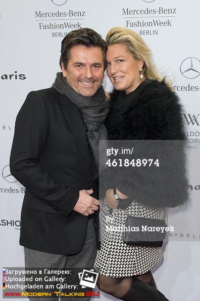 20.01.2015 Thomas Anders and Claudia Fashion Week-Berlin