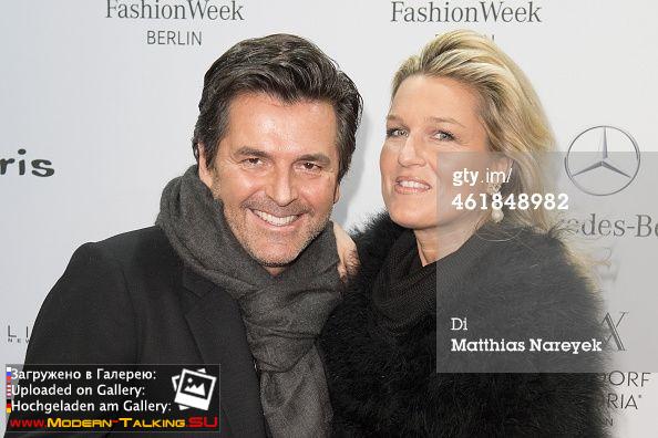 20.01.2015 Thomas Anders and Claudia Fashion Week-Berlin
