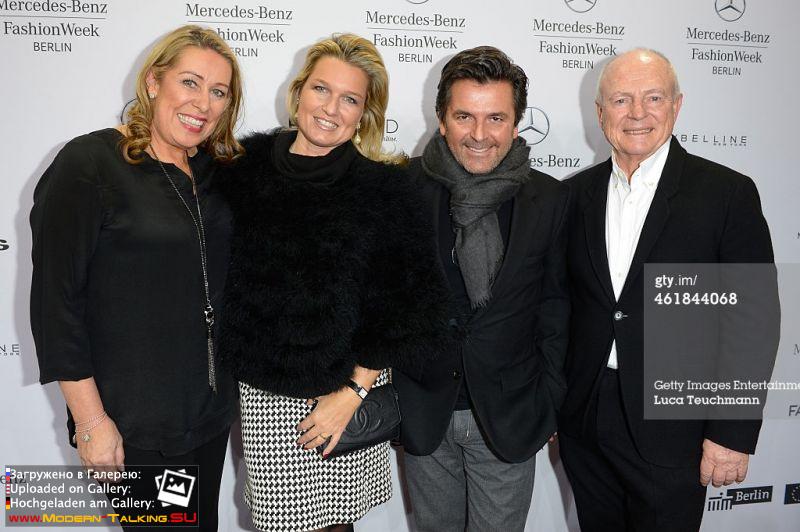 20.01.2015 Thomas Anders and Claudia Fashion Week-Berlin