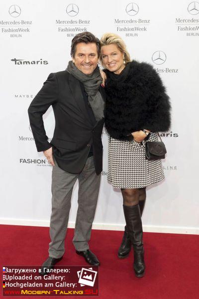 20.01.2015 Thomas Anders and Claudia Fashion Week-Berlin