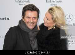 20.01.2015 Thomas Anders and Claudia Fashion Week-Berlin