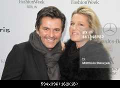 20.01.2015 Thomas Anders and Claudia Fashion Week-Berlin