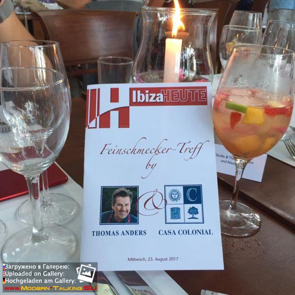 23.08.2017 Thomas Anders Casa Colonial Ibiza ужин с Томасом
