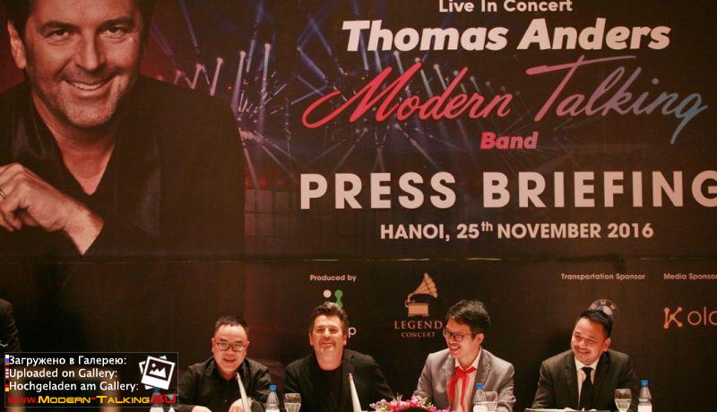 25.11.2016 Thomas Anders in Vietnam пресс-конференция