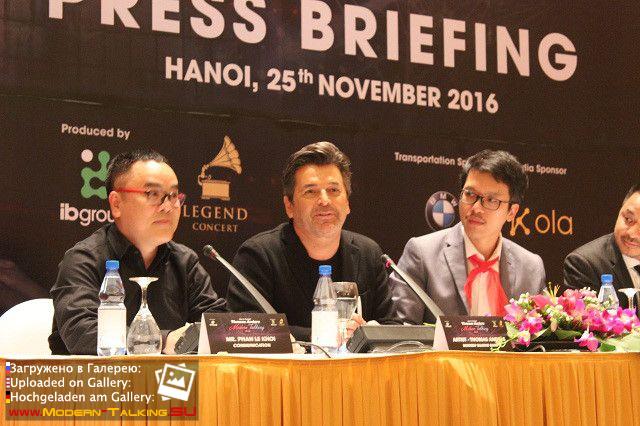 25.11.2016 Thomas Anders in Vietnam пресс-конференция