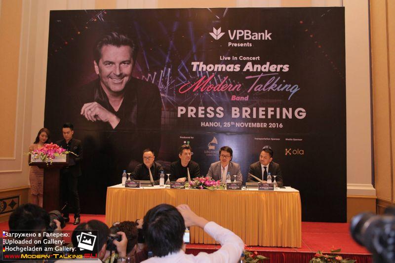 25.11.2016 Thomas Anders in Vietnam пресс-конференция
