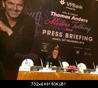 25.11.2016 Thomas Anders in Vietnam пресс-конференция