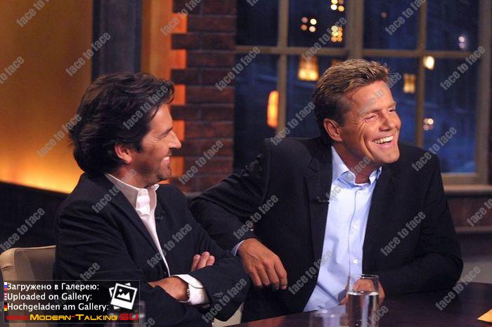 Dieter Bohlen und Thomas Anders (Modern Talking) in der ARD Sendung Beckmann am 18.03.2002