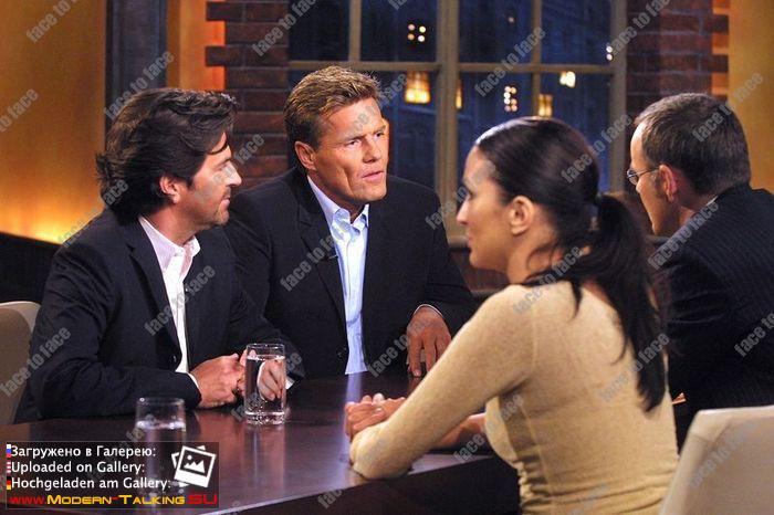 Dieter Bohlen und Thomas Anders (Modern Talking) in der ARD Sendung Beckmann am 18.03.2002