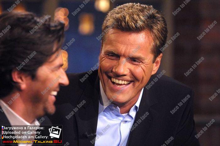 Dieter Bohlen und Thomas Anders (Modern Talking) in der ARD Sendung Beckmann am 18.03.2002