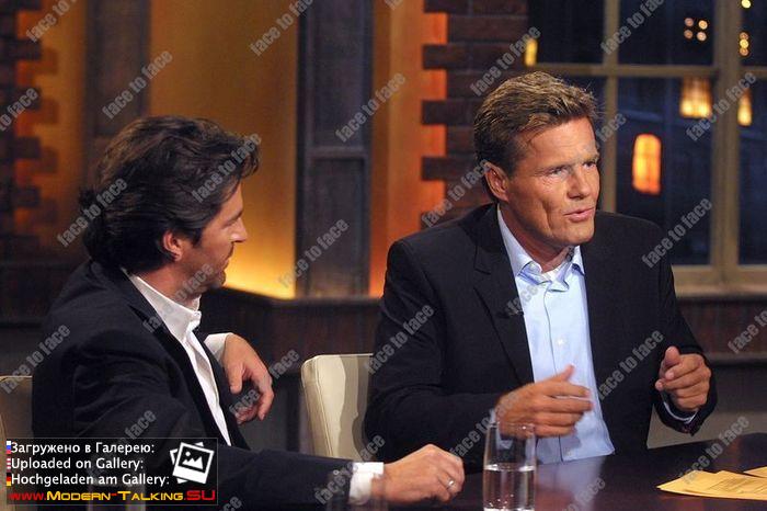 Dieter Bohlen und Thomas Anders (Modern Talking) in der ARD Sendung Beckmann am 18.03.2002