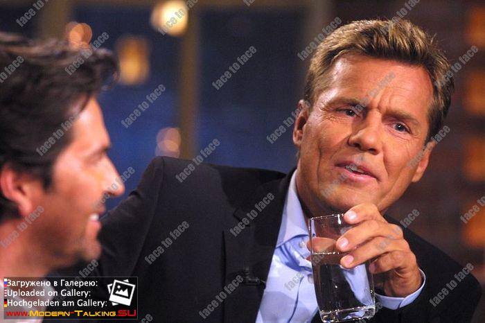 Dieter Bohlen und Thomas Anders (Modern Talking) in der ARD Sendung Beckmann am 18.03.2002