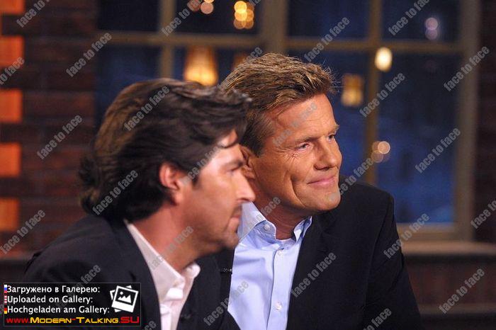 Dieter Bohlen und Thomas Anders (Modern Talking) in der ARD Sendung Beckmann am 18.03.2002