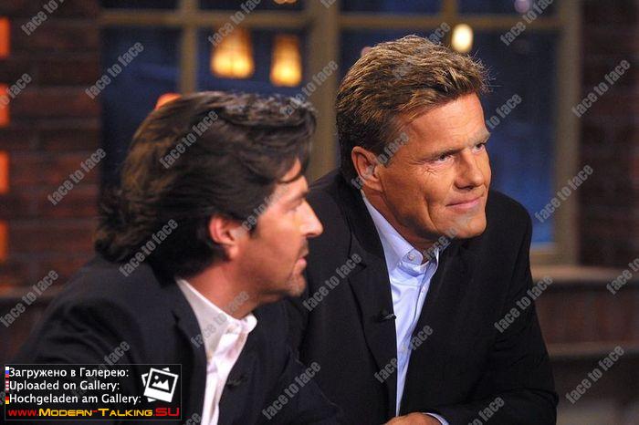 Dieter Bohlen und Thomas Anders (Modern Talking) in der ARD Sendung Beckmann am 18.03.2002