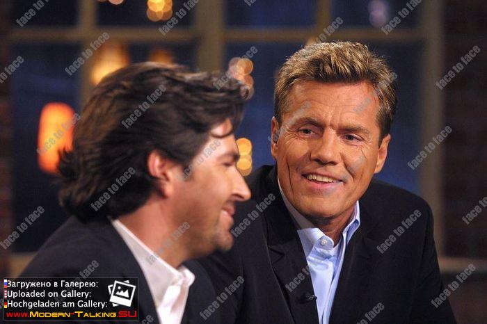 Dieter Bohlen und Thomas Anders (Modern Talking) in der ARD Sendung Beckmann am 18.03.2002