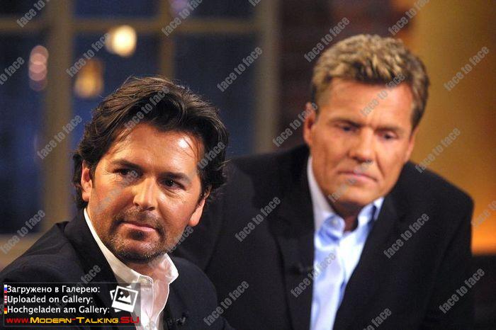 Dieter Bohlen und Thomas Anders (Modern Talking) in der ARD Sendung Beckmann am 18.03.2002