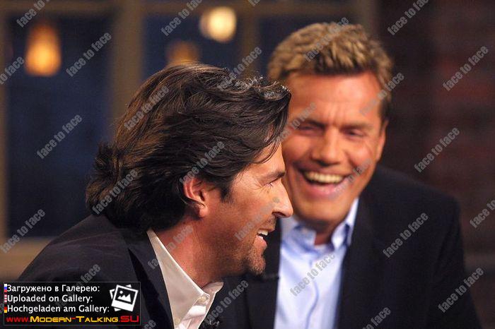 Dieter Bohlen und Thomas Anders (Modern Talking) in der ARD Sendung Beckmann am 18.03.2002
