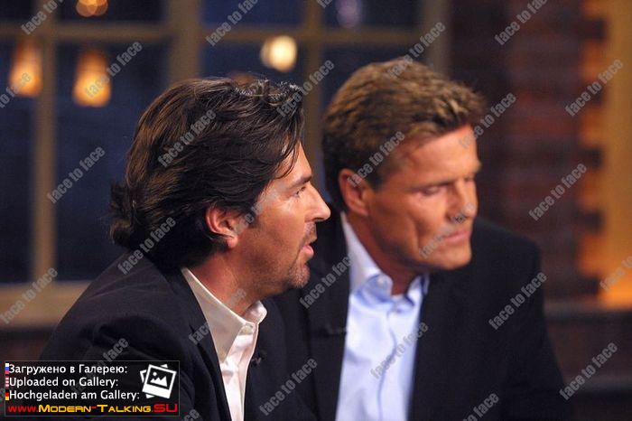 Dieter Bohlen und Thomas Anders (Modern Talking) in der ARD Sendung Beckmann am 18.03.2002