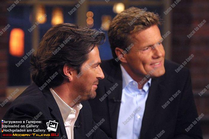 Dieter Bohlen und Thomas Anders (Modern Talking) in der ARD Sendung Beckmann am 18.03.2002