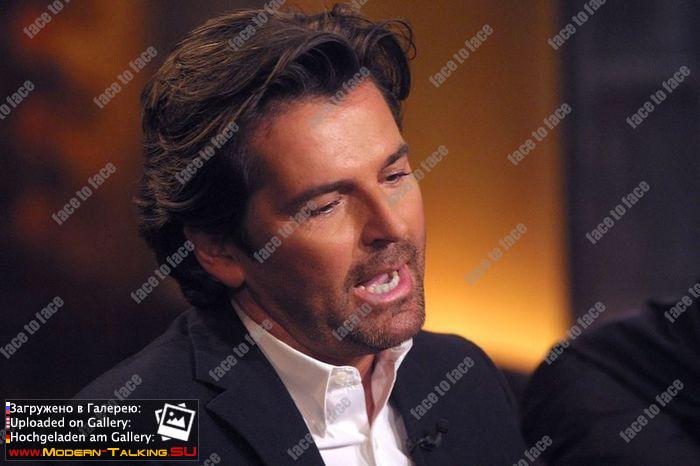 Dieter Bohlen und Thomas Anders (Modern Talking) in der ARD Sendung Beckmann am 18.03.2002